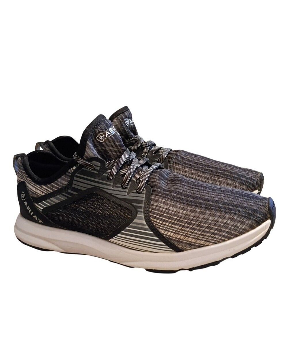 Ariat Women's Fuse athletic shoes in the Grey Stripe colorway Women's Size10B